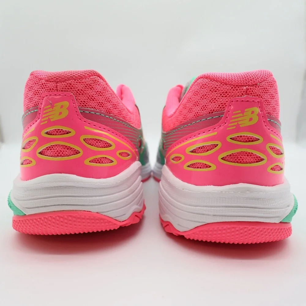 New Balance 680v3 Running Shoes Kids 4 Grey Green Pink KR680GKY Sneaker